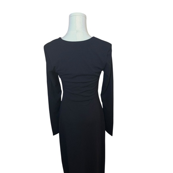 The Wolf Gang - NWT Samara Dress Black Maxi Chic Black Long Sleeve Dress Sz S - Picture 7 of 10